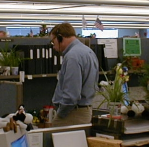 Greg, AKA Blane, mans the phones at Gateway