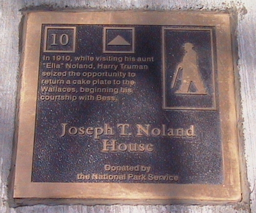 Marker for Truman walking tour..