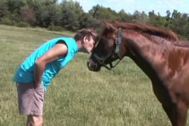Rob Swartz and his horse Miss