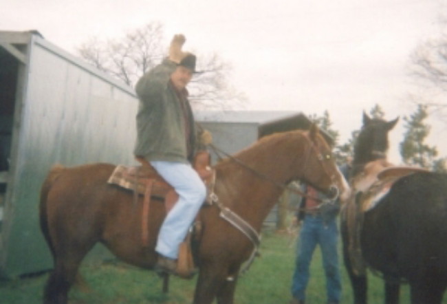 Rob Swartz on his horse Miss